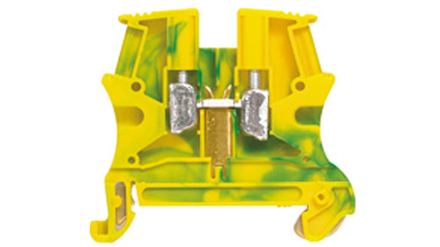 Legrand Viking 3 Series Green/Yellow Earth Terminal Block, Single-Level, Screw Termination