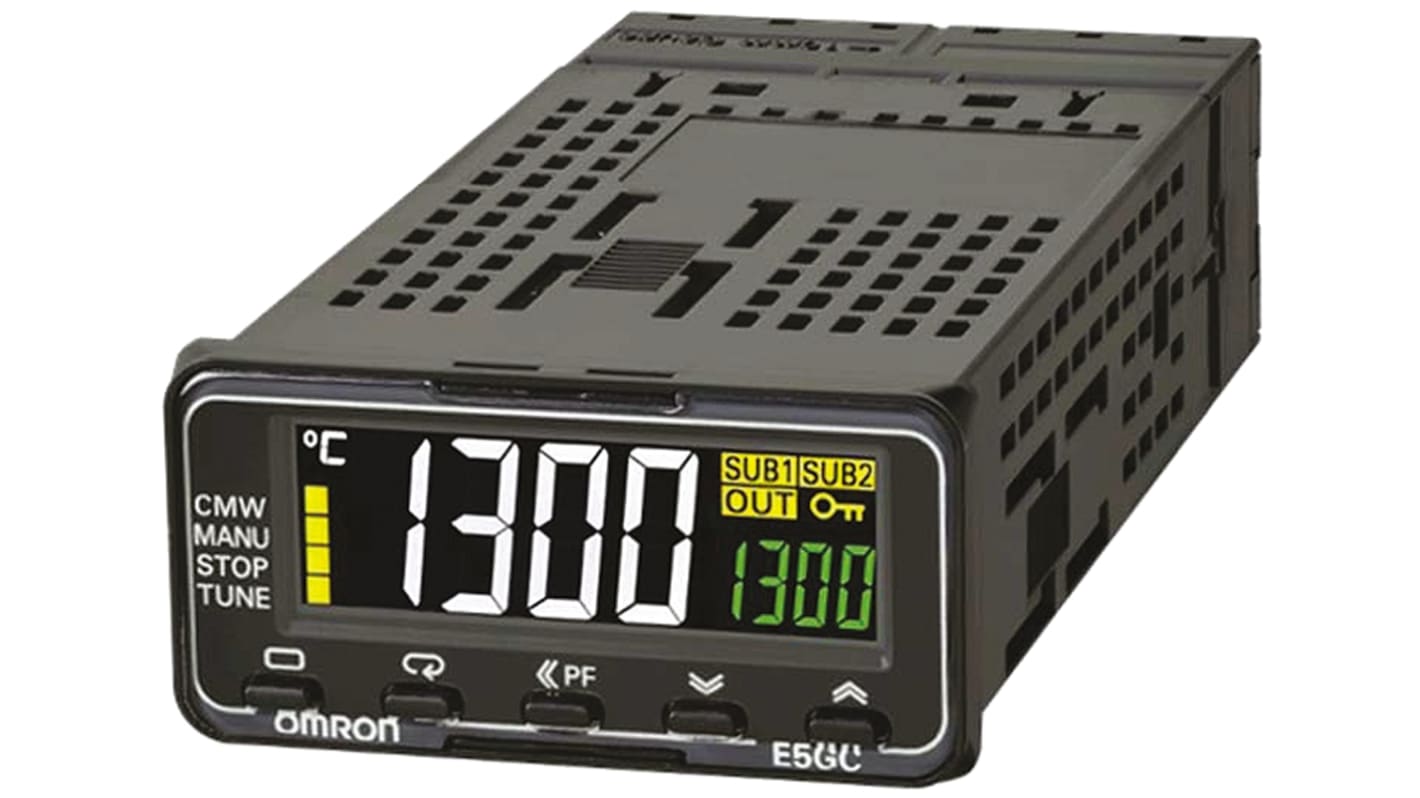 Omron E5GC PID Temperature Controller, 24 x 48mm, 1 Output Relay, 24 V ac/dc Supply Voltage