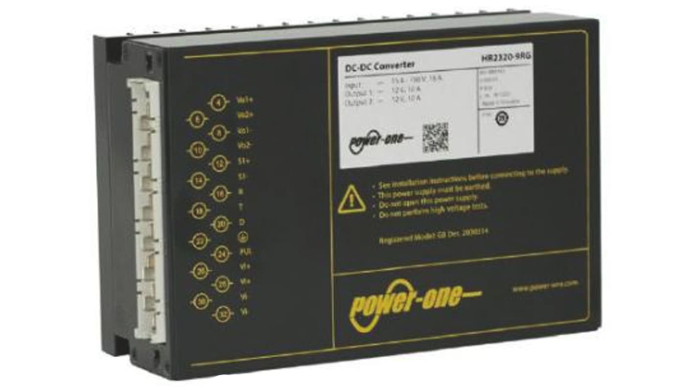 BEL POWER SOLUTIONS INC HR, Vout: 12V dc 240W, Vin: 16,8 → 150 V DC DC-DC-konverter Jernbanegodkendt