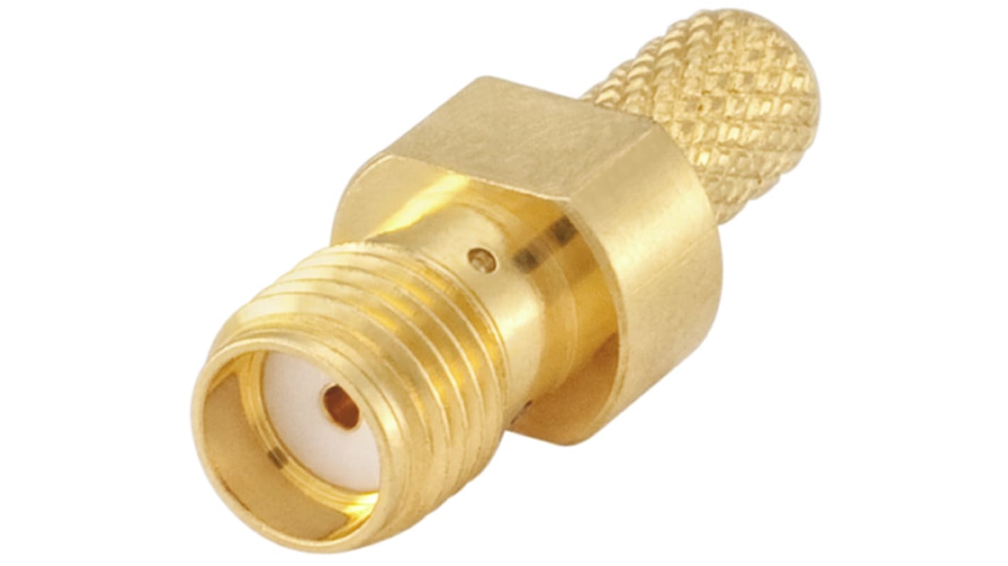 Rosenberger SMA Series, jack Cable Mount SMA Connector, 50Ω, Crimp Termination, Straight Body