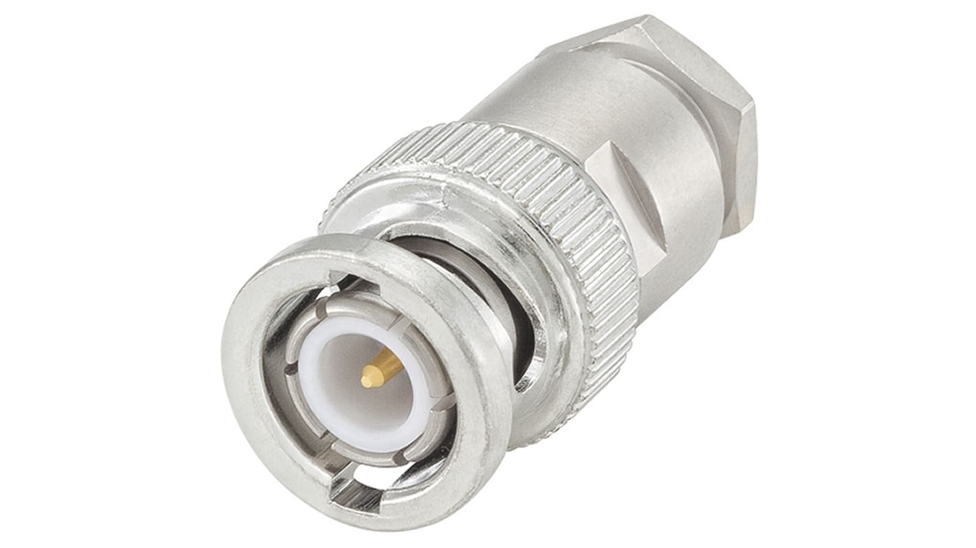 Rosenberger BNC Series, Plug Cable Mount BNC Connector, 50Ω, Clamp Termination, Straight Body