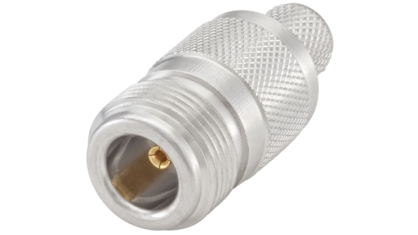 Conector coaxial Rosenberger 53K101-115N5, Hembra, Recto, Impedancia 50Ω, Montaje de Cable, Terminación de Crimpado, 0