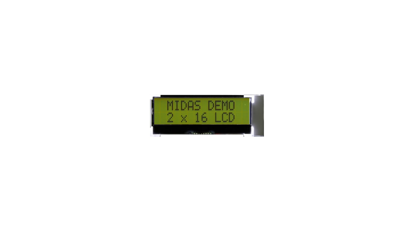 Display monocromatico LCD Midas, Alfanumerico, 2x16 caratteri