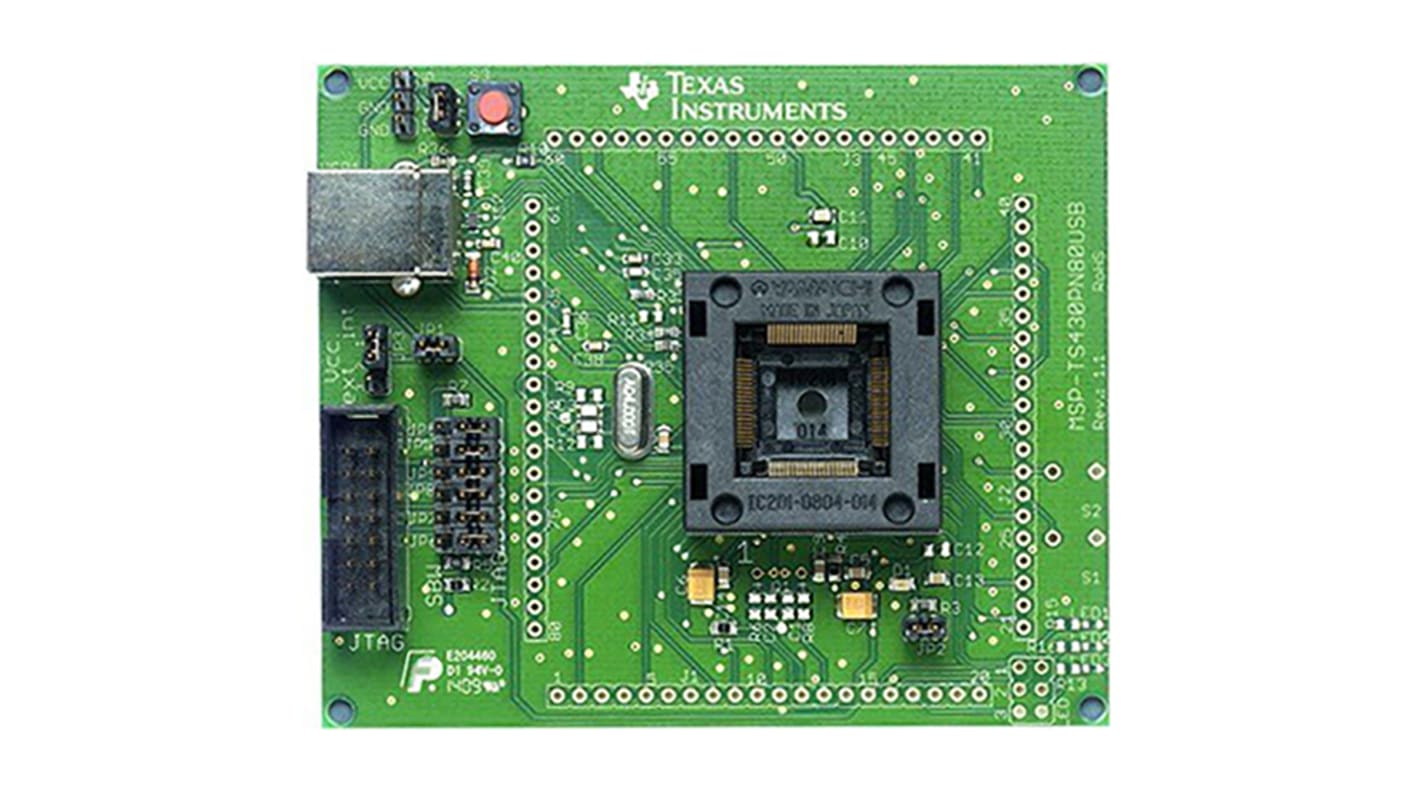 Texas Instruments Chip-Programmieradapter, MSP-TS430PZ100USB 100 polige ZIF-Sockelplatine, für MSP430F563x,