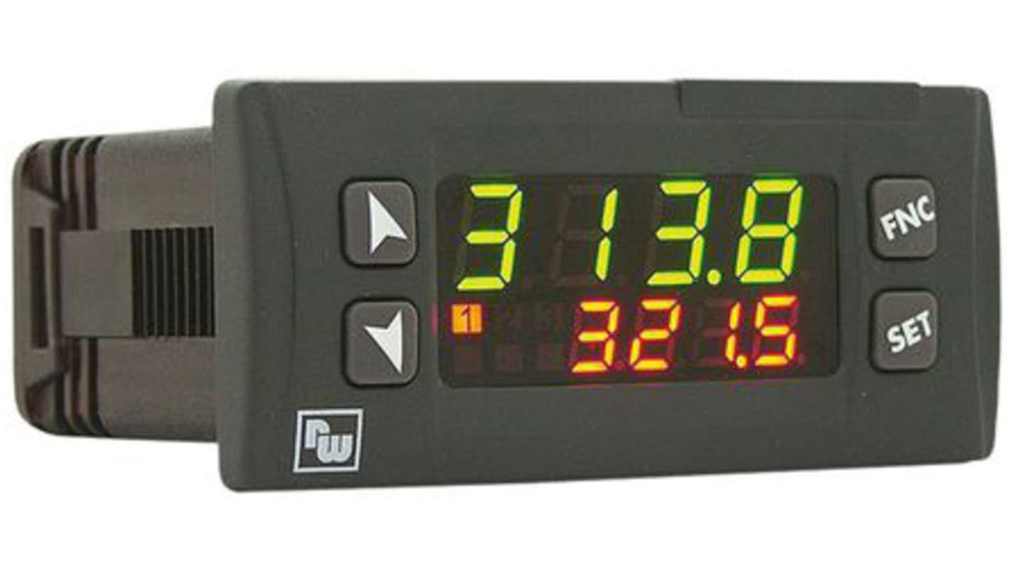 Controlador de temperatura PID Wachendorff serie UR3274, 77 x 35mm, 24 → 230 V ac / dc, 1 salida Relé, SSR