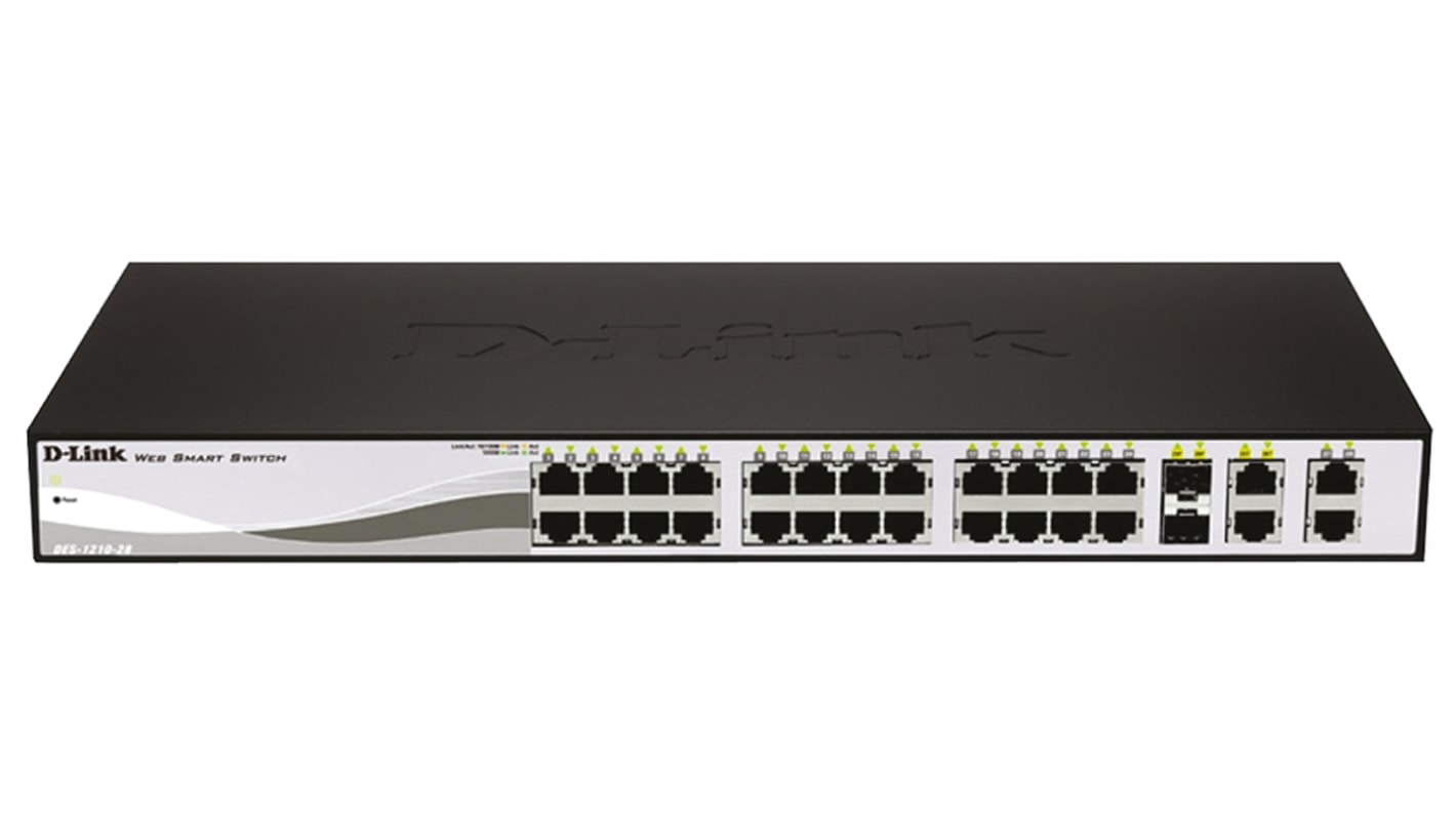 D-Link 26 Port, Állványrögzítő készlet 10/100Mbit/s 24 2 Intelligens