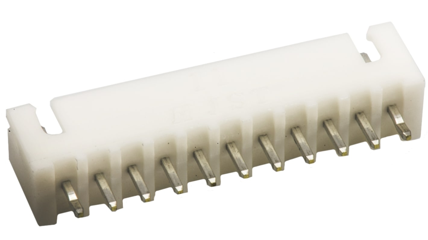 JST XH Series Straight Through Hole PCB Header, 11 Contact(s), 2.5mm Pitch, 1 Row(s), Shrouded