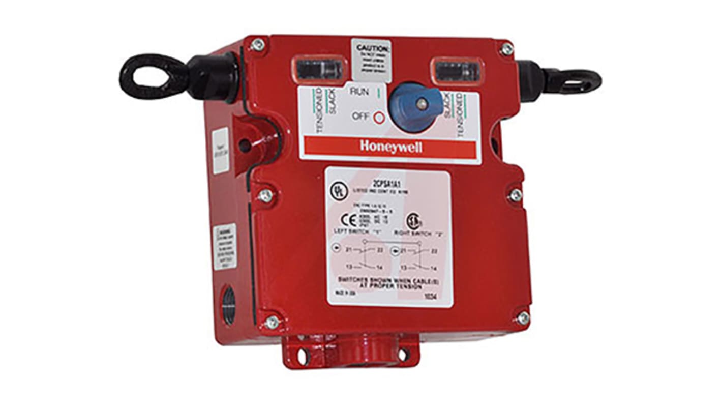 Interruttore a fune Honeywell 2CPS, cavo da 152m, 2NA, 2NC, montaggio Direzione doppia