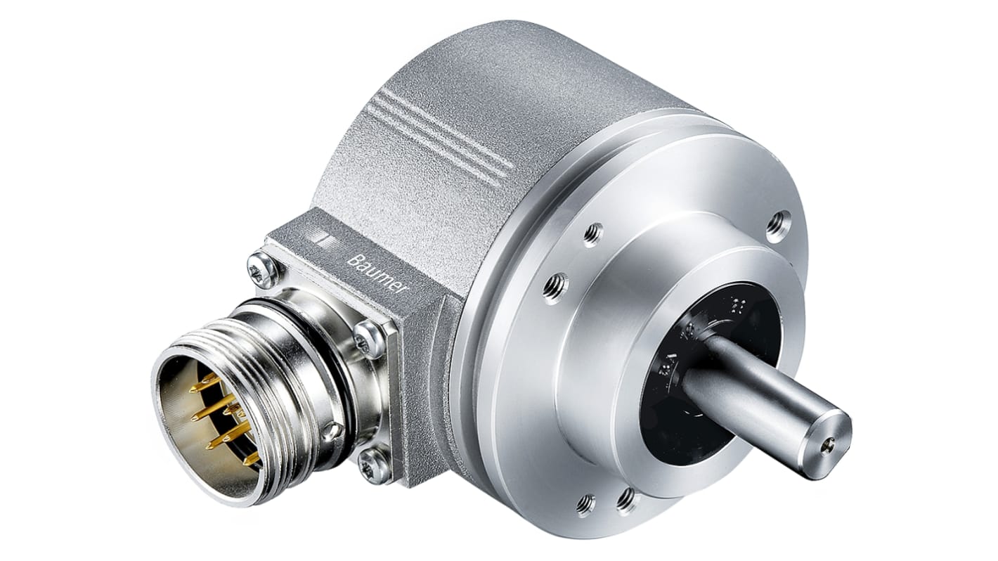 Encoder incremental Baumer serie EIL580, 1000 impulsos/rev, 12000rpm máx., salida HTL/Push Pull, con Conector M23, 8