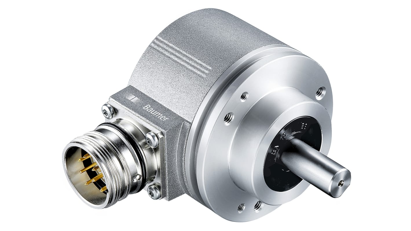 Baumer EIL580 Inkremental Drehgeber Optisch 1024/U, 12000U/min, 8 → 30 V dc, HTL/Push-Pull Vollwelle mit Ø 10mm