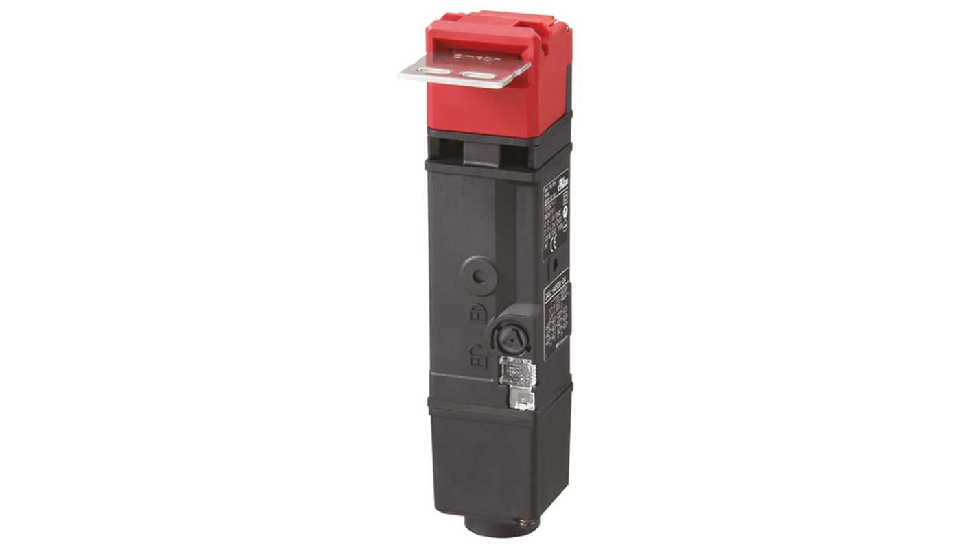 Interruptor de bloqueo por solenoide Omron D4SL-N, 24V dc, cont. aux. 3NC, Alimentar para desbloquear, IP67