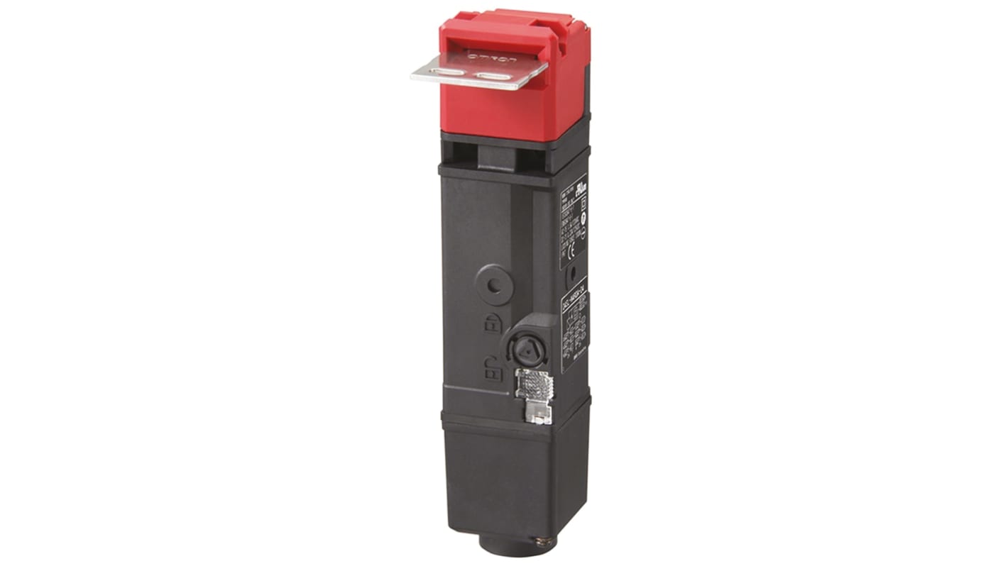 Interruptor de bloqueo por solenoide Omron D4SL-N, 24V dc, cont. aux. 3NC, Alimentar para bloquear, IP67