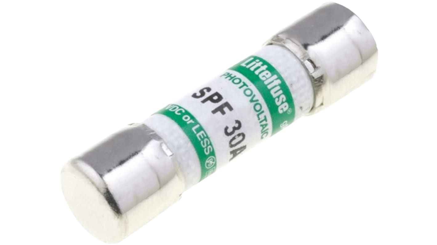 Fusible de cartucho de Melamina Littelfuse, serie SPF, 1kV dc, 30A, 10 x 38mm, acción rápida