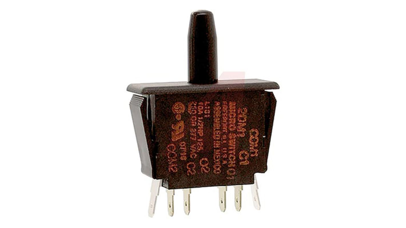 Microinterruptor, Émbolo con punta redonda DP-CO 10 A a 277 V ac