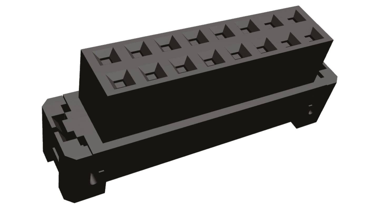 Conector IDC hembra TE Connectivity serie AMP-LATCH de 16 vías, paso 2.0mm, 2 filas, Montaje en Panel
