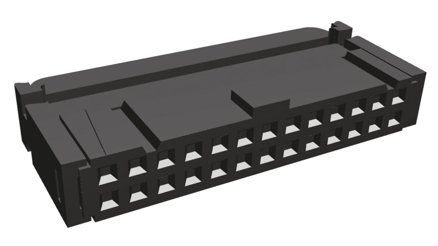 TE Connectivity IDCコネクタ 2.54mmピッチ 26極 2列 メス, AMP-LATCH 636シリーズ, 1658528-5