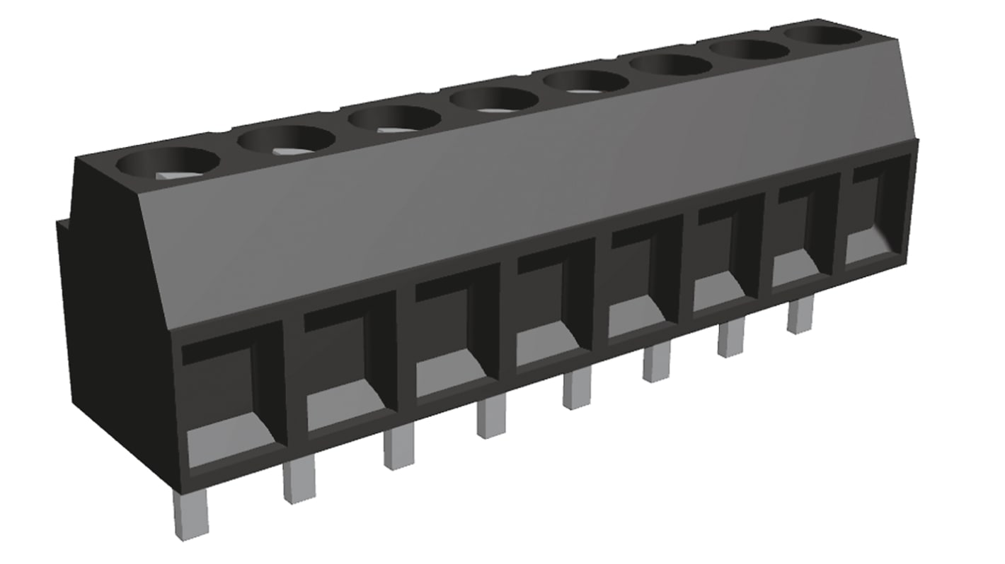 TE Connectivity Buchanan Series PCB Terminal Strip, 8-Contact, 3.81mm Pitch, Through Hole Mount, 1-Row, Solder