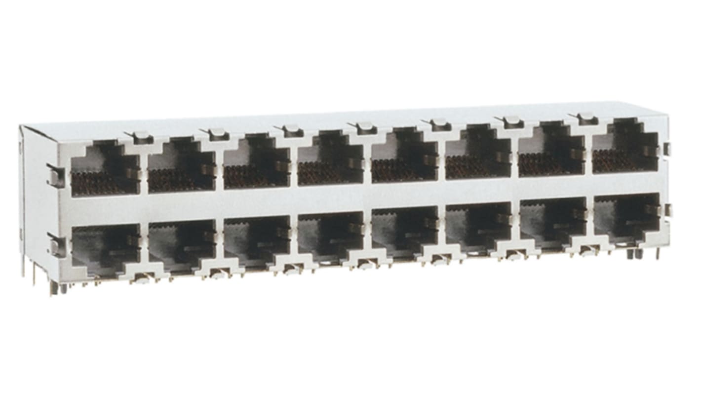 Conector RJ45 Cat5 Hembra TE Connectivity serie 5569264, de 8 vías, apantallado