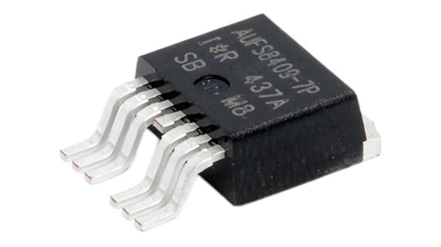 MOSFET Infineon IRFS7534TRL7PP, VDSS 60 V, ID 240 A, D2PAK-7 de 7 pines, , config. Simple