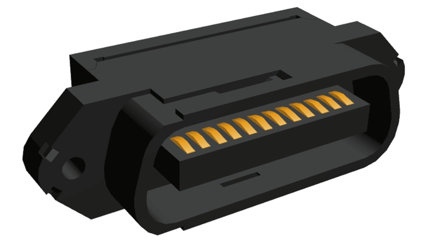 TE Connectivity CHAMP -LATCH IDC-Steckverbinder Stecker, gewinkelt, 24-polig / 2-reihig, Raster 1.27mm