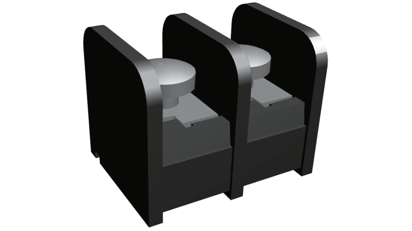 TE Connectivity Dual Barrier Strip, 2 Contact, 9.53mm Pitch, 1 Row, 20A