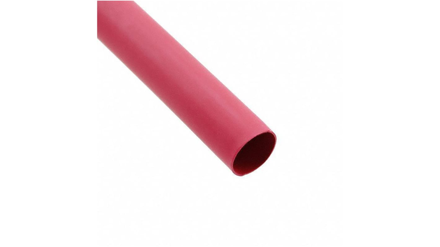 Tubo termorretráctil Alpha Wire de Poliolefina Rojo, contracción 2:1, Ø 1.6mm, long. 305m