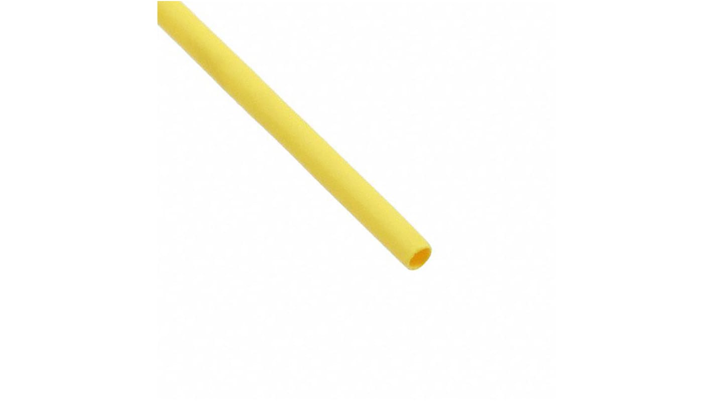 Tubo termorretráctil Alpha Wire de Poliolefina Amarillo, contracción 2:1, Ø 9.5mm, long. 60m