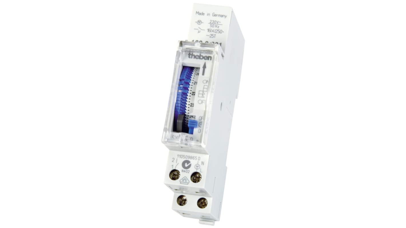 Przełącznik czasowy DIN Analogowa 230 V AC Theben SPDT