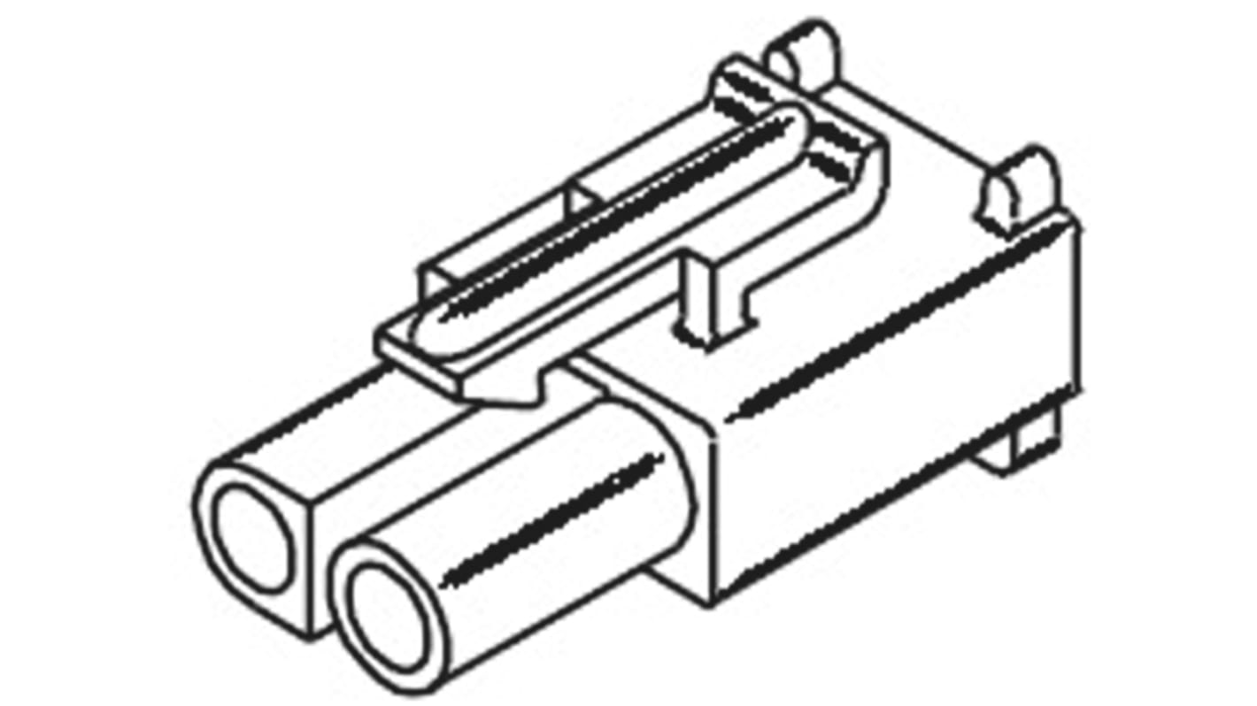 Boitier de connecteur Femelle, 2 contacts 1 rang , pas 6.7mm, Droit, Montage sur câble, série STANDARD .093"