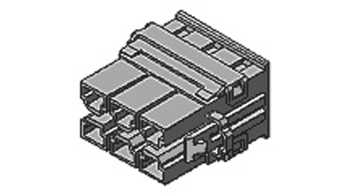 Carcasa de conector Molex 43914-1103, Serie Mini-Fit Sr, paso: 10mm, 10 contactos, 2 filas, Recto, Hembra, Montaje de