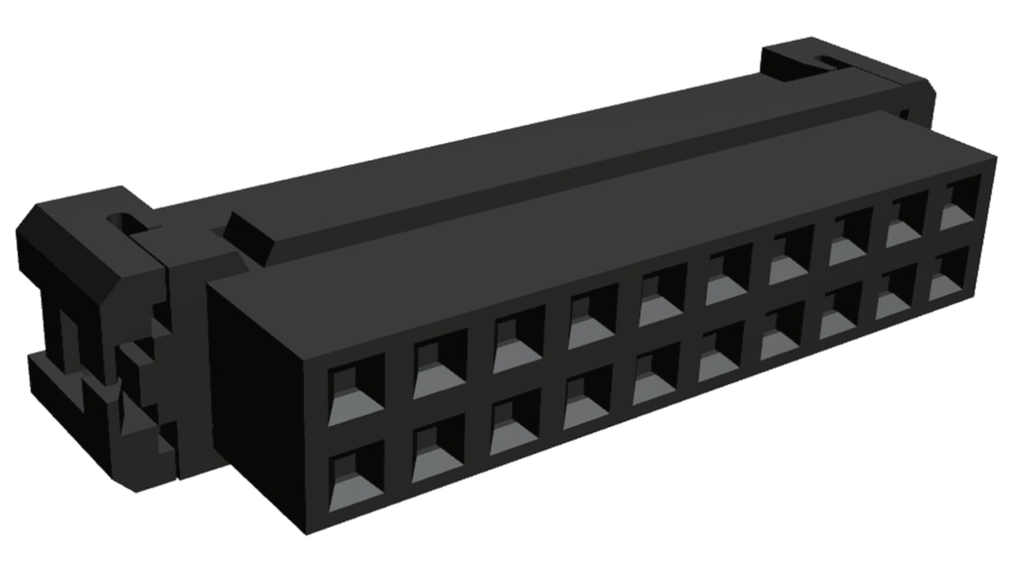 Conector IDC hembra TE Connectivity serie AMP-LATCH de 20 vías, paso 2.0mm, 2 filas, Montaje de Cable