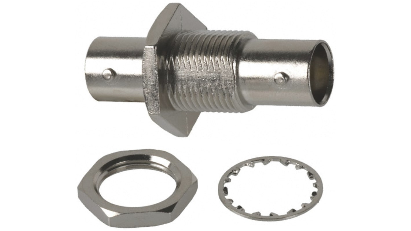 TE Connectivity Straight 50Ω RF Adapter BNC Socket to BNC Socket 4GHz