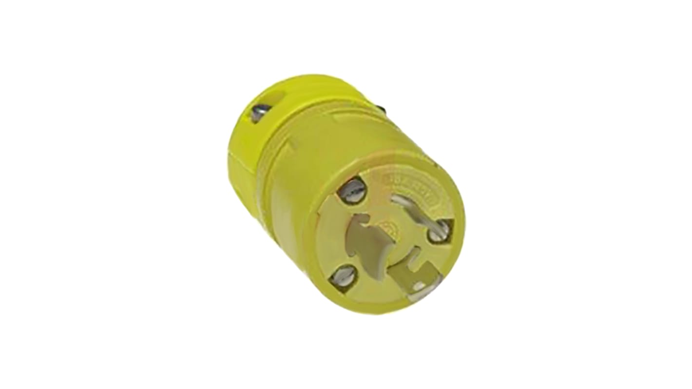 Clavija Molex de 3P de color Amarillo, para EE.UU., 250 V, 15A, Montaje de Cable