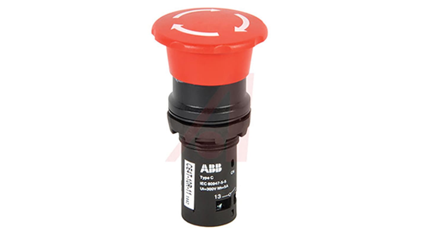 CE4T-10R-11 | ABB Compact Series Emergency Stop Push Button, Panel ...