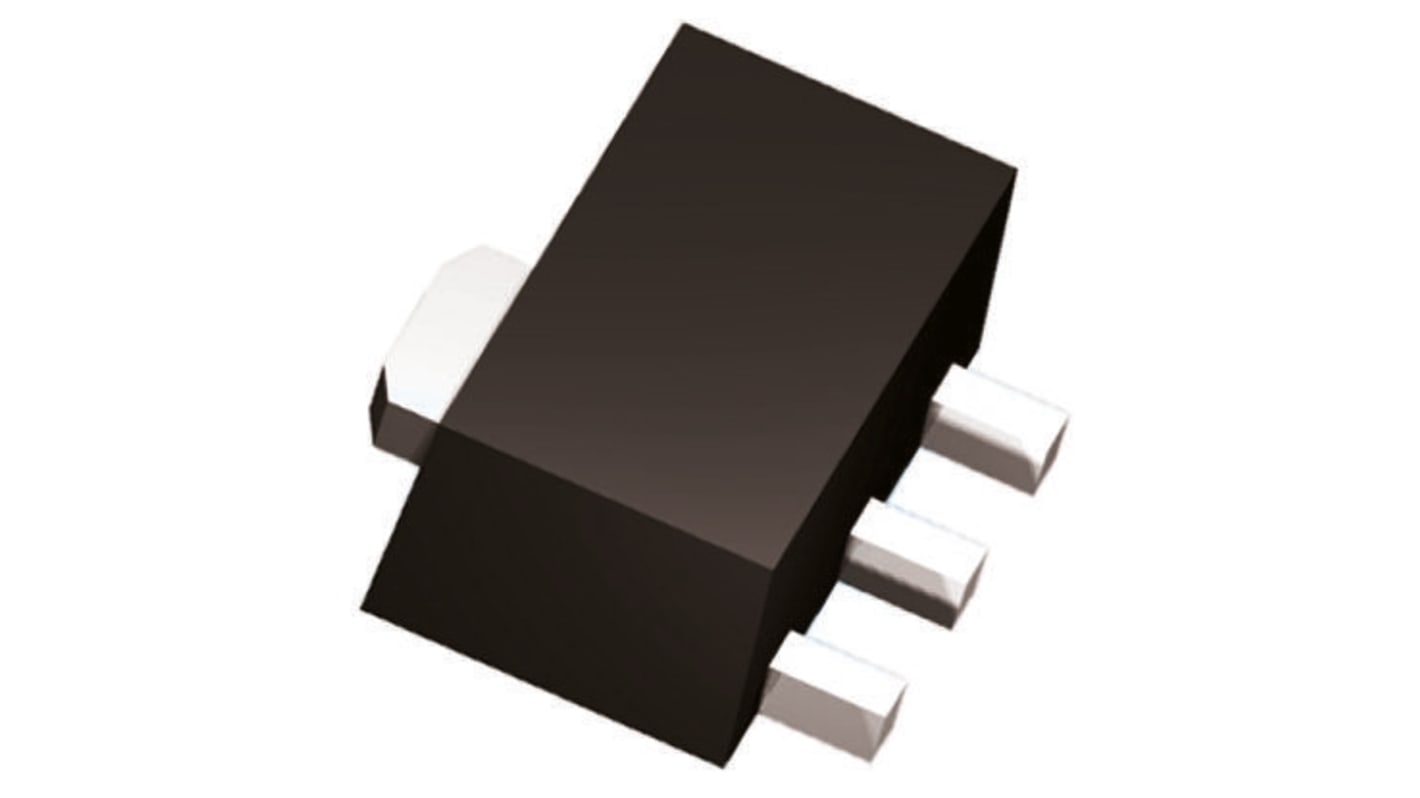 Transistor bipolare a bassa saturazione PNP DiodesZetex, 3 Pin, SOT-89, -3 A, -50 V, Montaggio superficiale