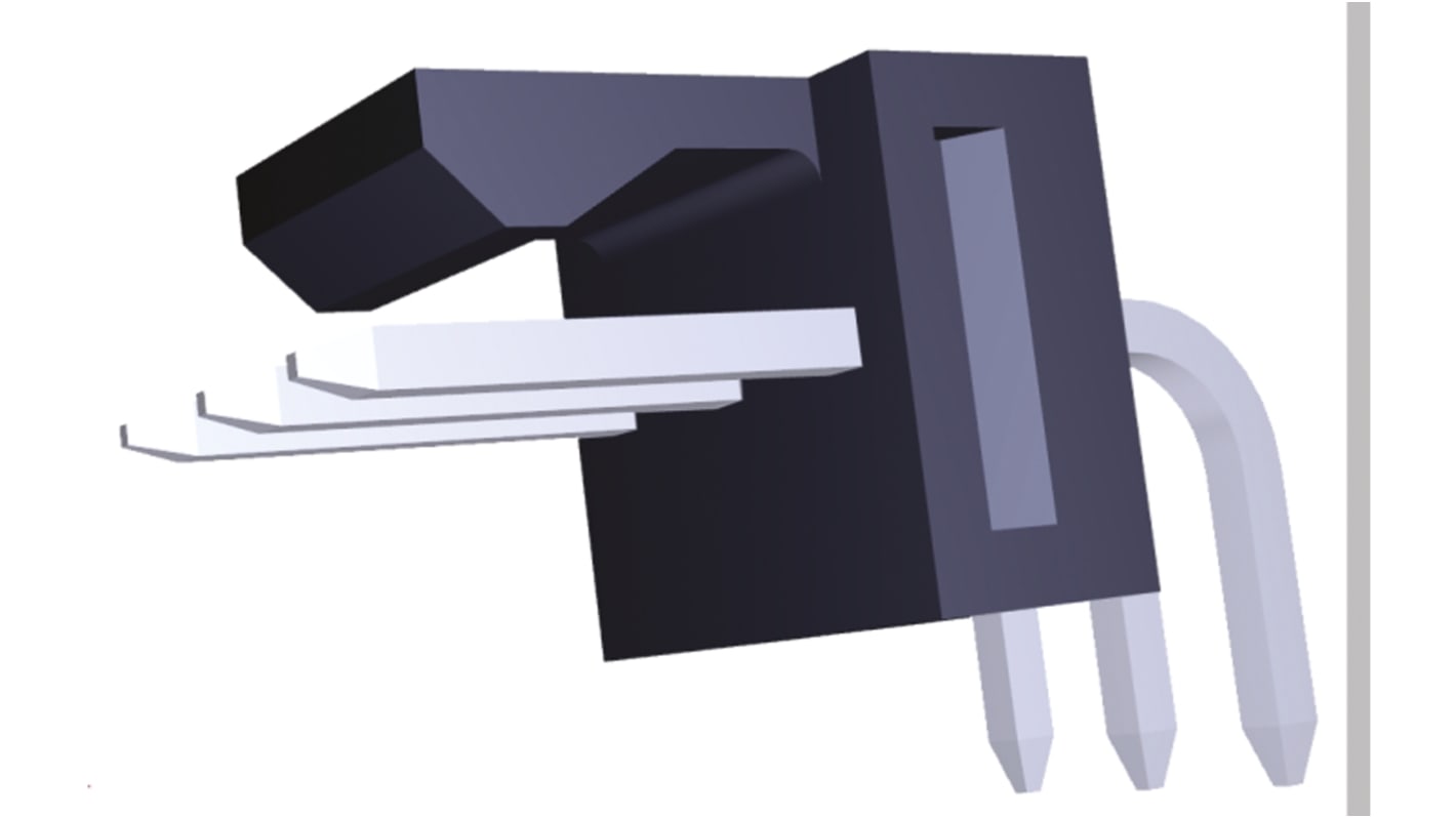 Molex KK 254 Series Right Angle Through Hole Pin Header, 3 Contact(s), 2.54mm Pitch, 1 Row(s), Unshrouded