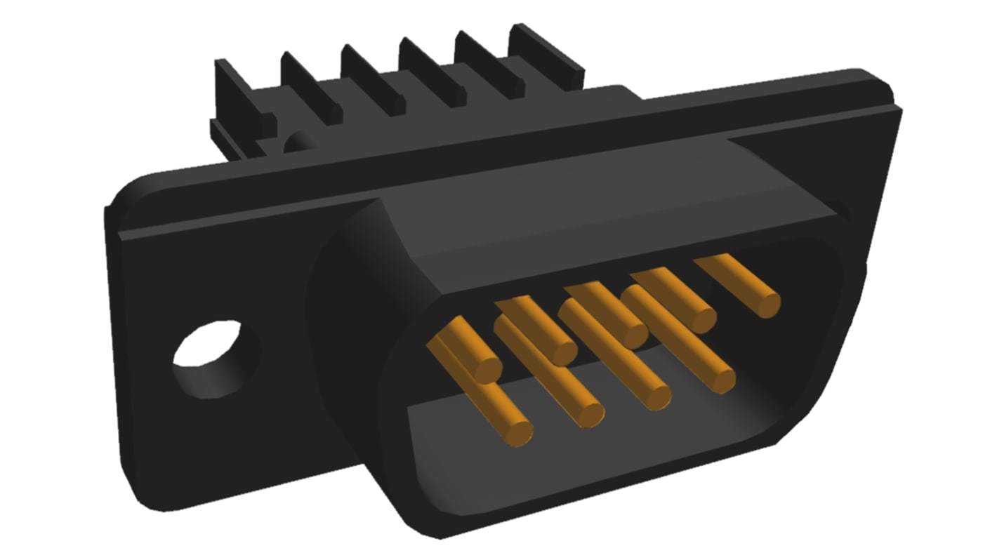 Conector D-sub TE Connectivity, Serie Amplimite HDE-20, Recta, Montaje de Cable, Macho, Terminación IDC, 250,0 V.