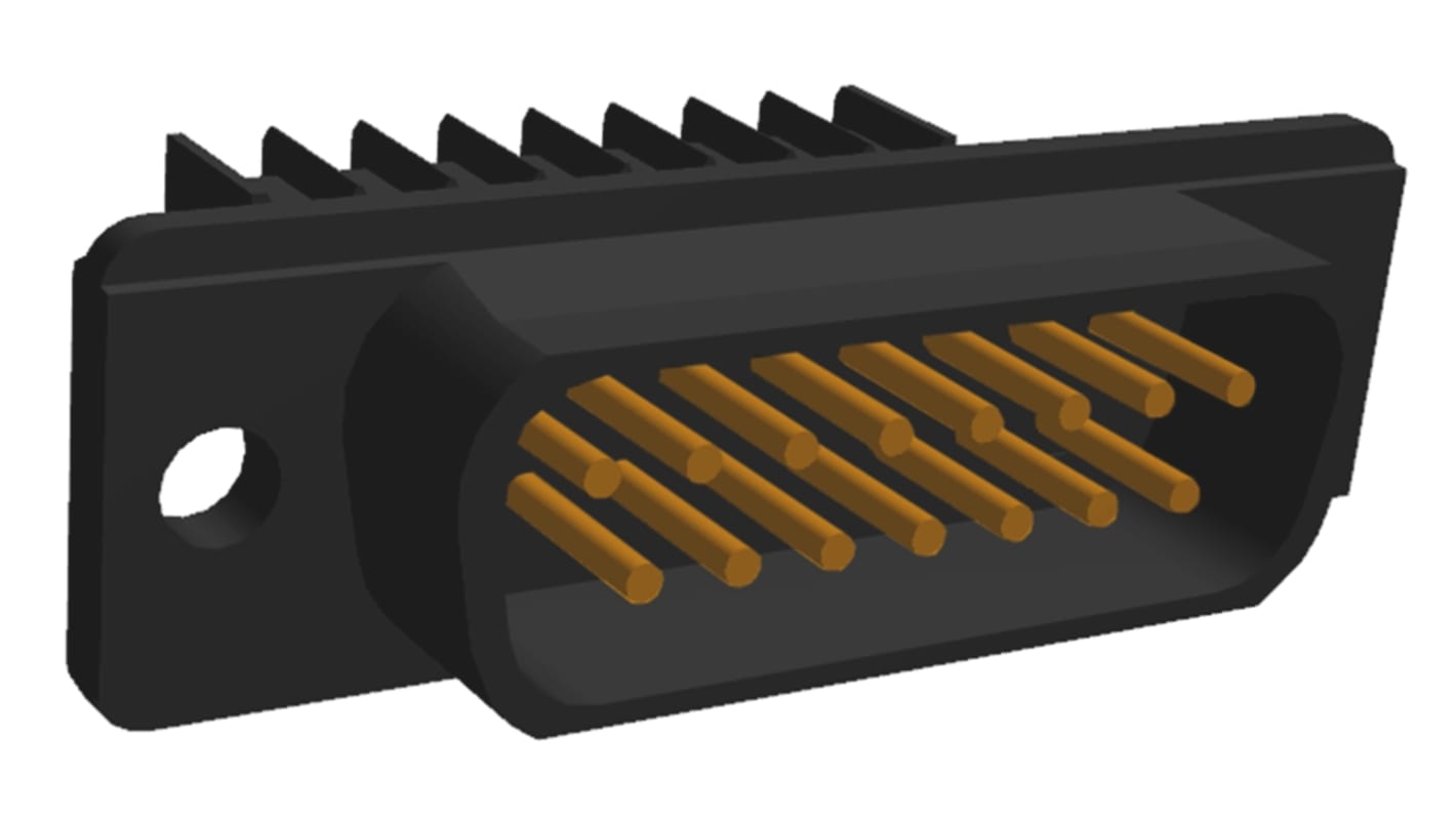 TE Connectivity, Amplimite HDE-20 2.768mm Pitch 15 Way Cable Mount IDC Mini D-sub Connector, Plug, Thermoplastic Shell