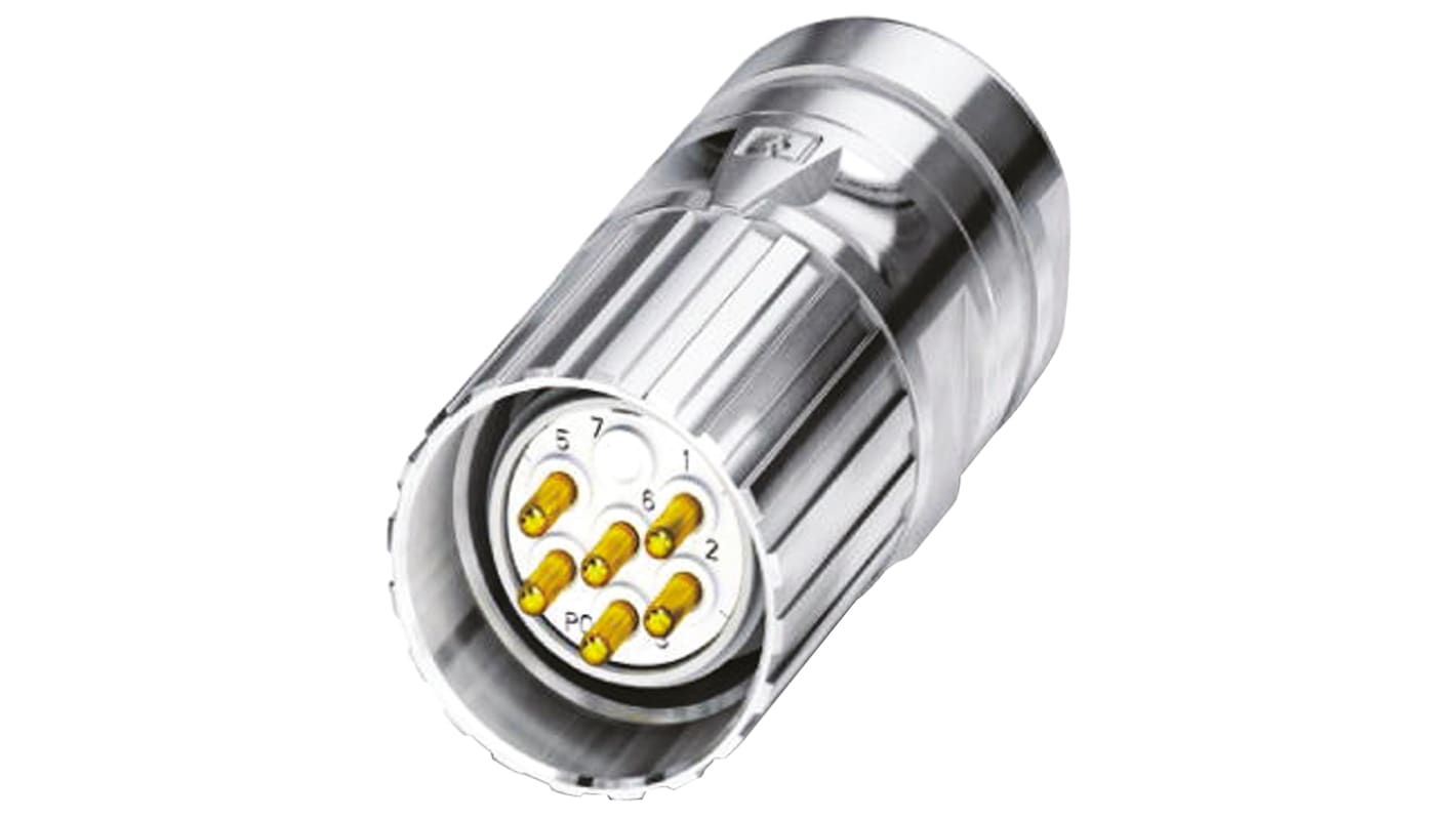 Phoenix Contact Circular Connector, 8 + 1 Contacts, Cable Mount, M23 Connector, Socket, Male, IP67, CA Series