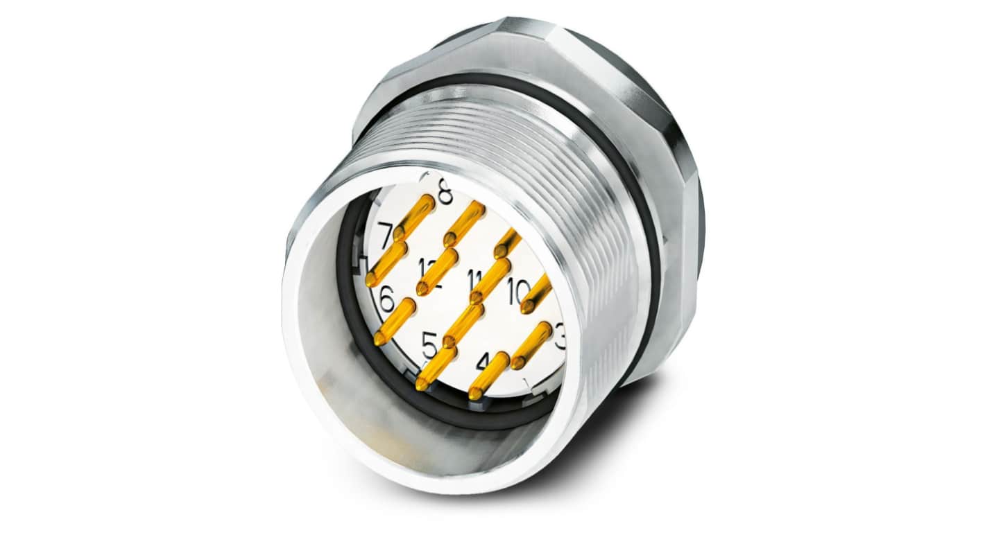 1619864 Phoenix Contact Circular Connector, 12 Contacts, Bulkhead