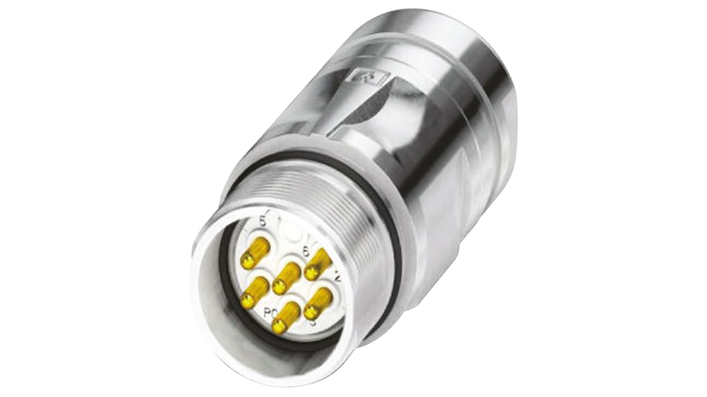 Phoenix Contact Circular Connector, 6 Contacts, Cable Mount, M23 Connector, Plug, Male, IP67, CA Series