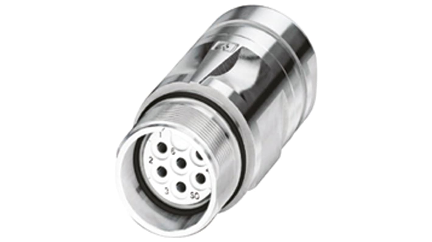 Conector circular Phoenix Contact hembra serie CA de 9 vías hembra, montaje aéreo, IP67