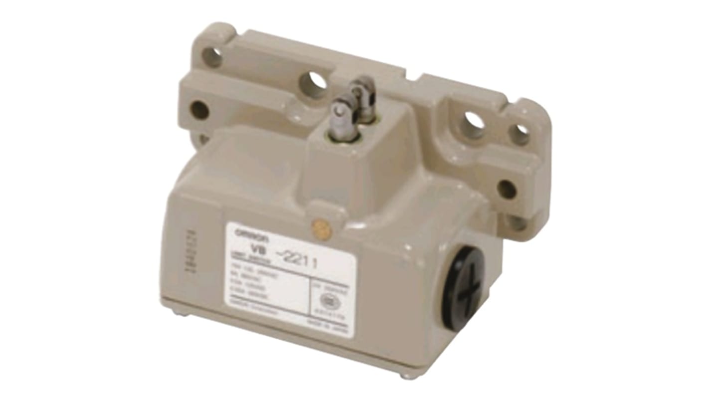 Omron Roller Plunger Limit Switch, NO/NC, IP67, SPDT, Die Cast Aluminium Housing, 250V ac Max, 250 V ac 10 A, 125 V dc