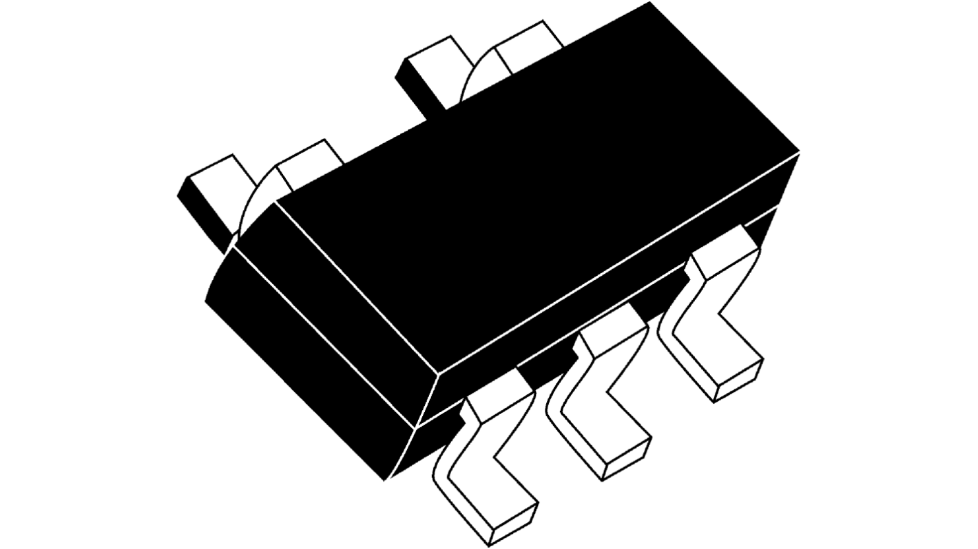 74AHC1G125W5-7, Puffer, bus meghajtó, 74AHC, 3 állapotú, Nem invertáló 5-tüskés SOT-25 Igen