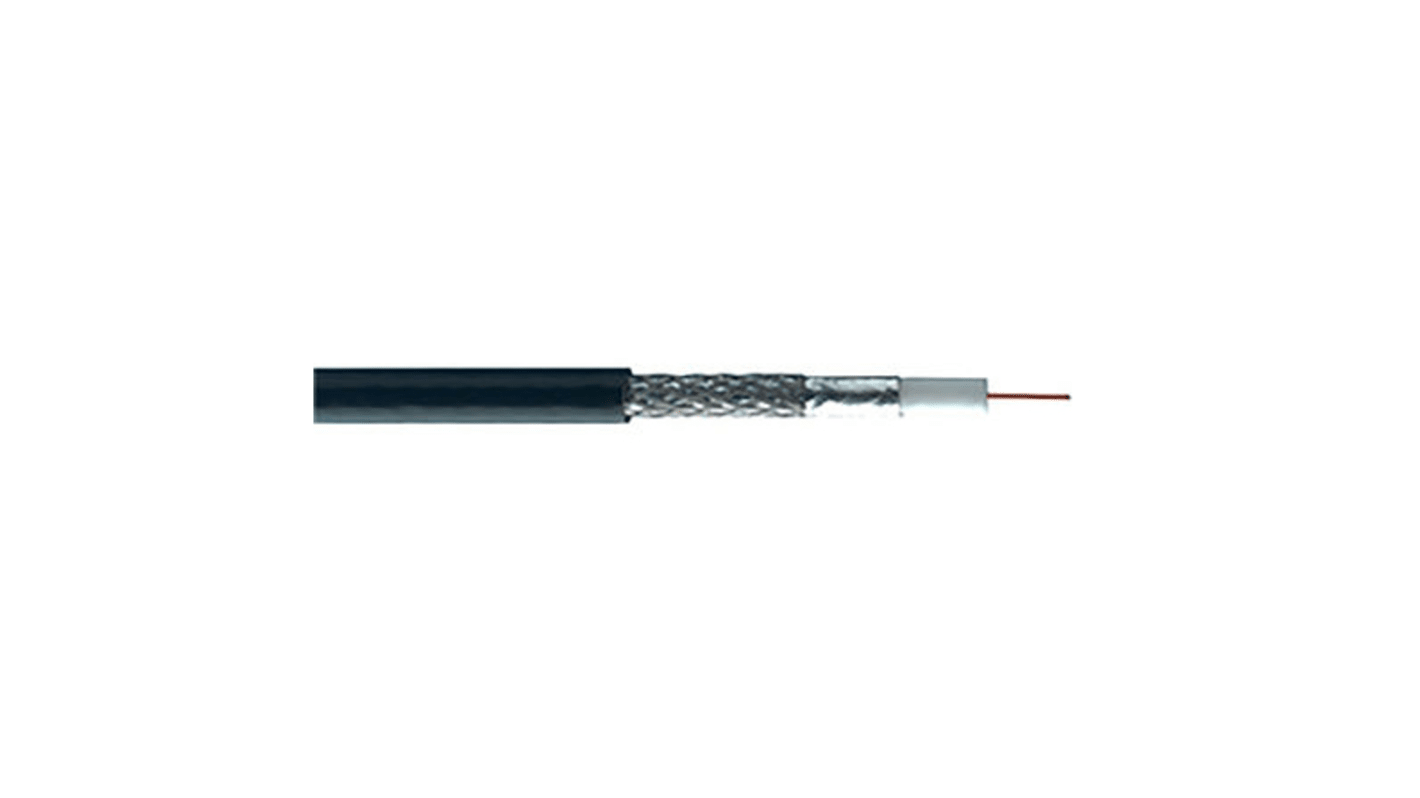 Cable coaxial SDI RG6/U Belden, 75 Ω, long. 152m, funda de , funda de PVC Negro