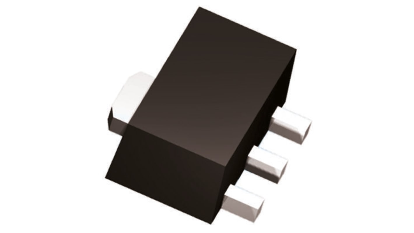 Diodes Inc DXT5551-13 NPN Transistor, 600 mA, 160 V, 3-Pin SOT-89