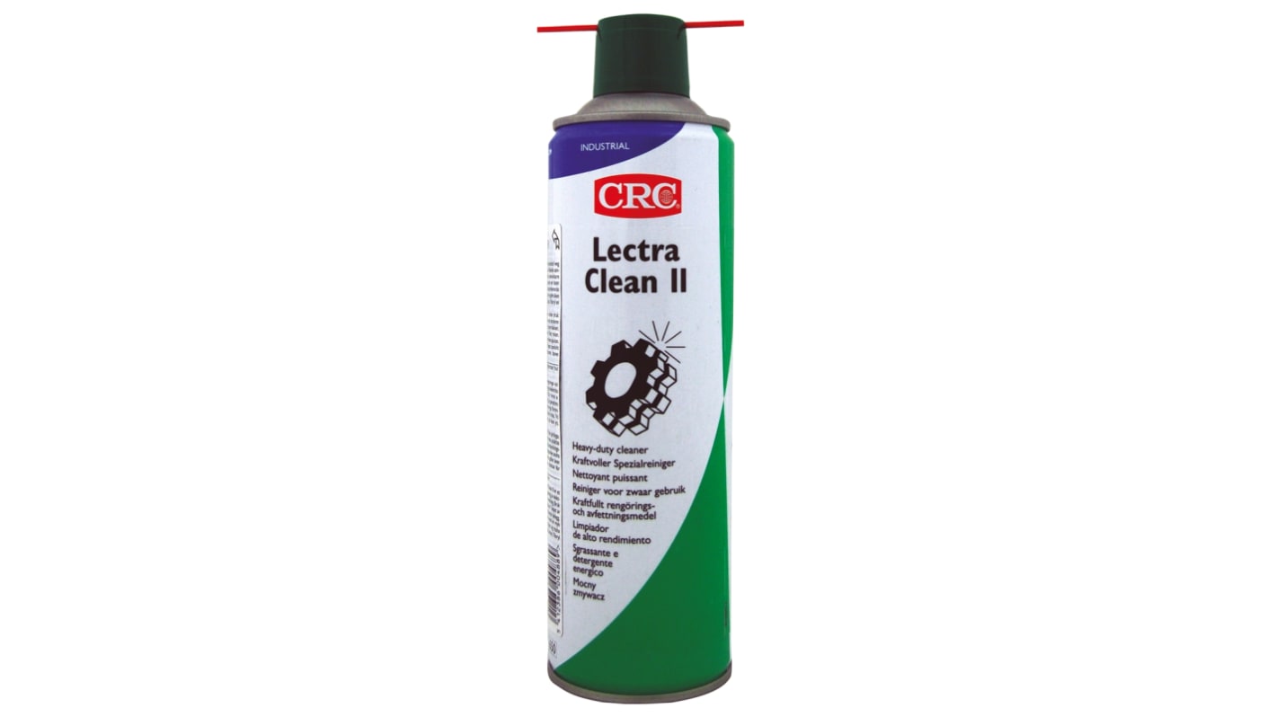 Desengrasante CRC LECTRA CLEAN II, Aerosol de 500 ml, para Compresores, maquinaria y piezas corroídas, motores