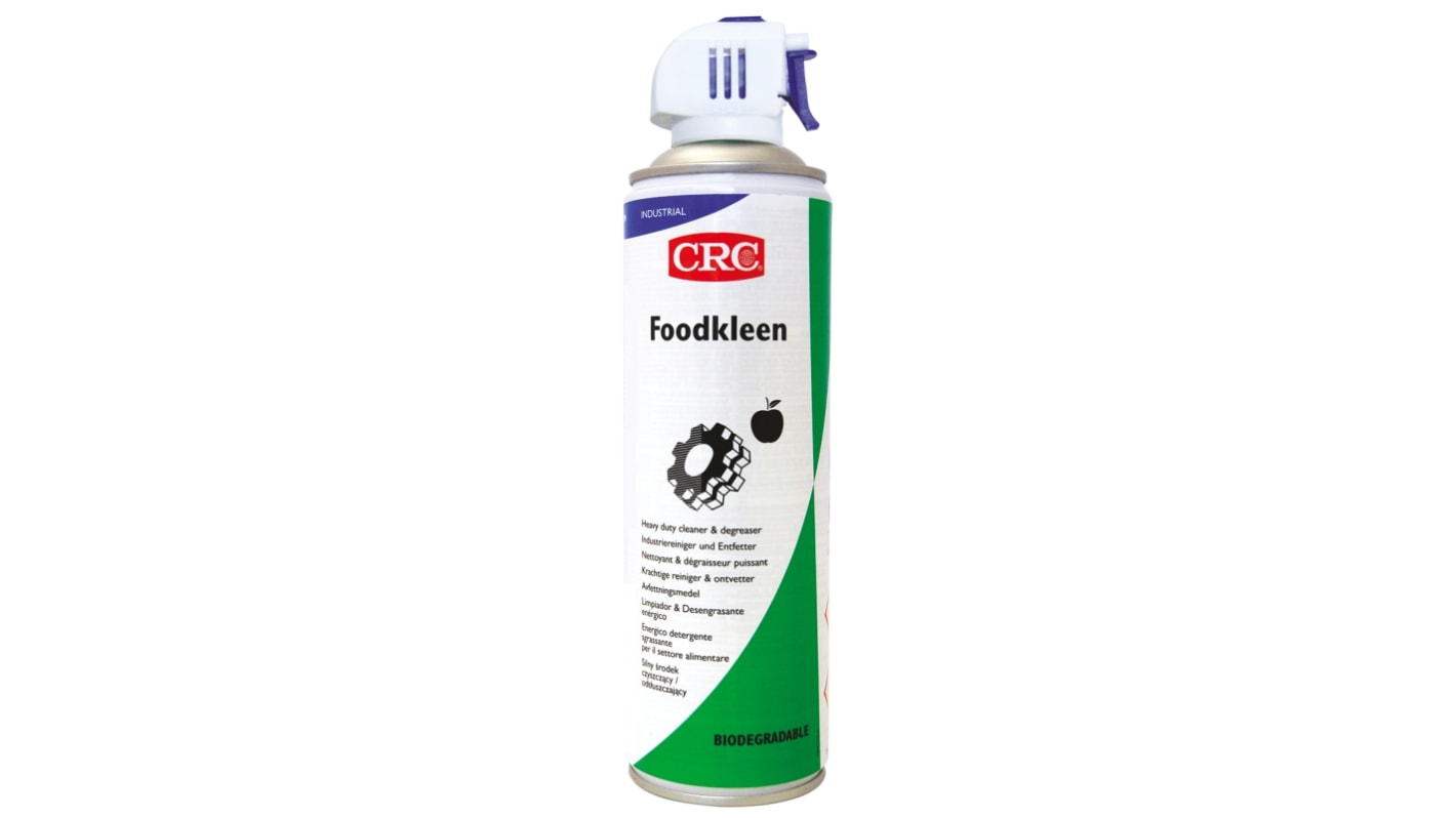 Desengrasante CRC Foodkleen, Aerosol de 500 ml, Secado Rápido, para Herramientas neumáticas, cadenas, matrices,