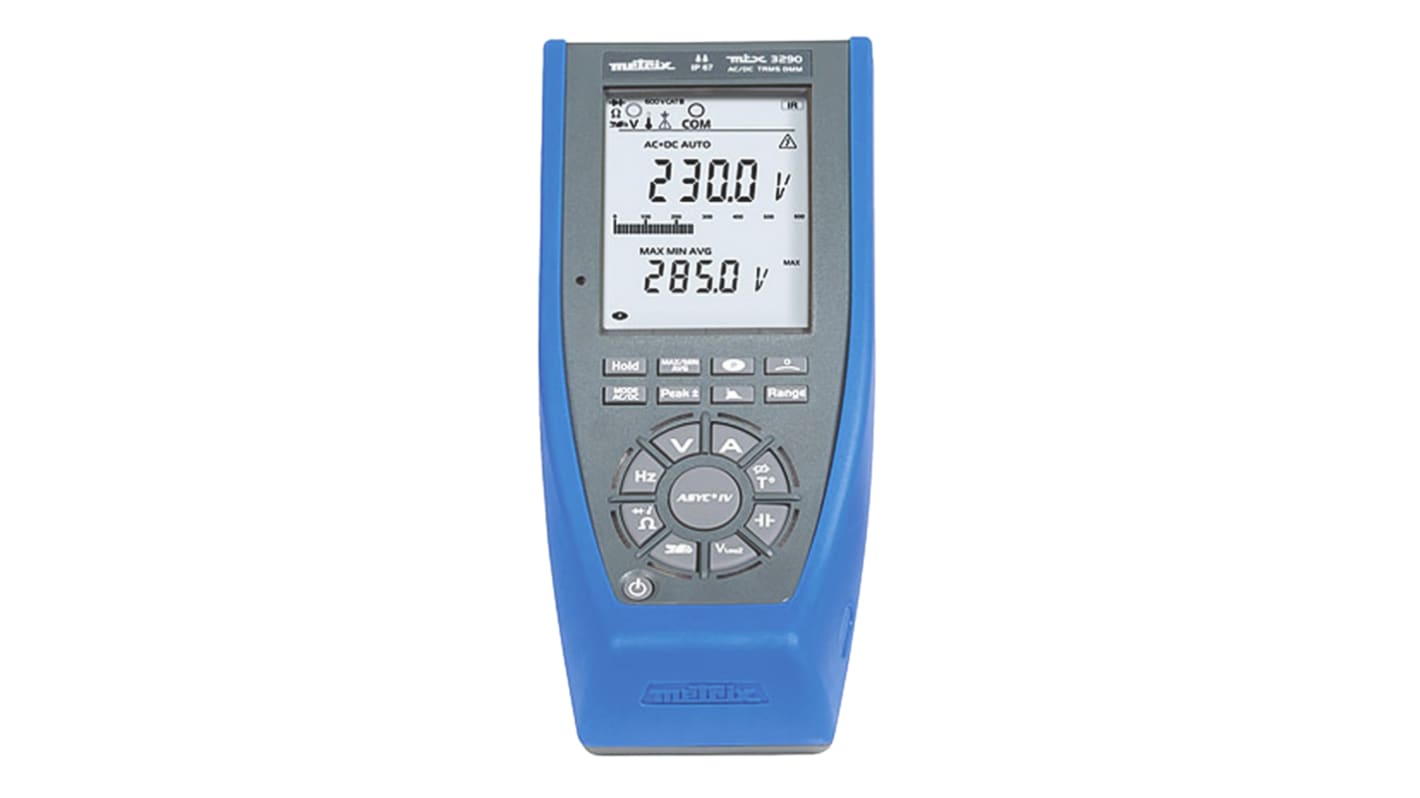 Metrix 3290 HandLCD Digital-Multimeter, CAT III, CAT IV 600V ac / 20A ac, 60MΩ, ISO-kalibriert