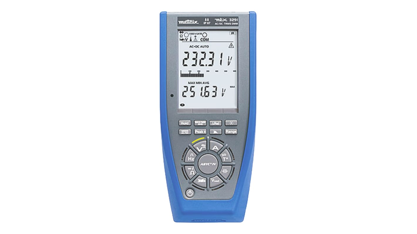 MTX3291 | Multímetro Metrix 3291, calibrado RS, 1000V ac/1000V dc, 20A ...